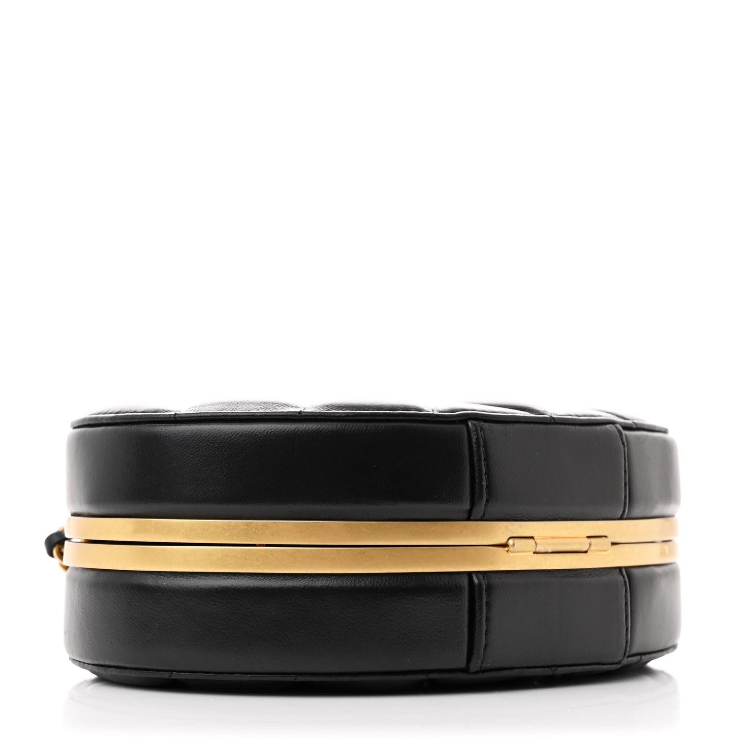 Chanel Lambskin Round Clutch With Chain Black