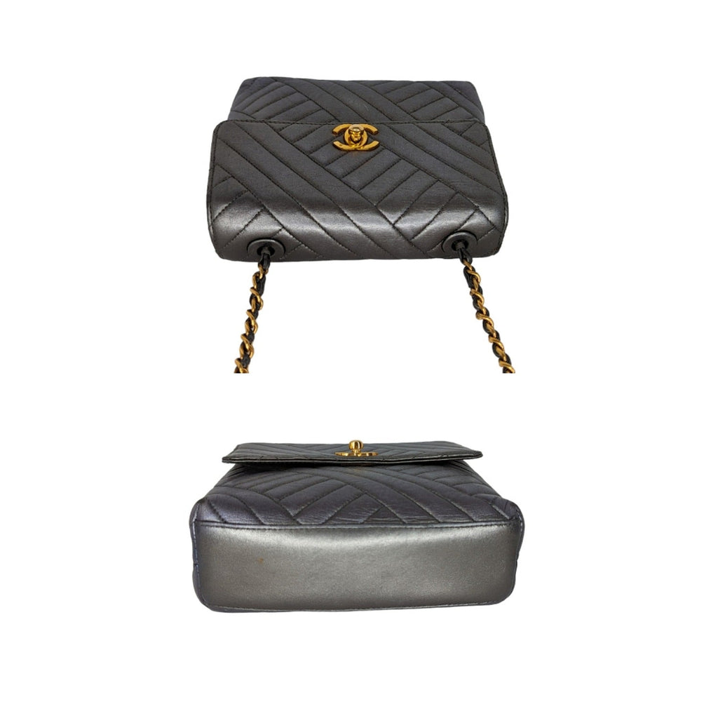 Chanel bag Vintage Chevron Quilted Square Flap Bag