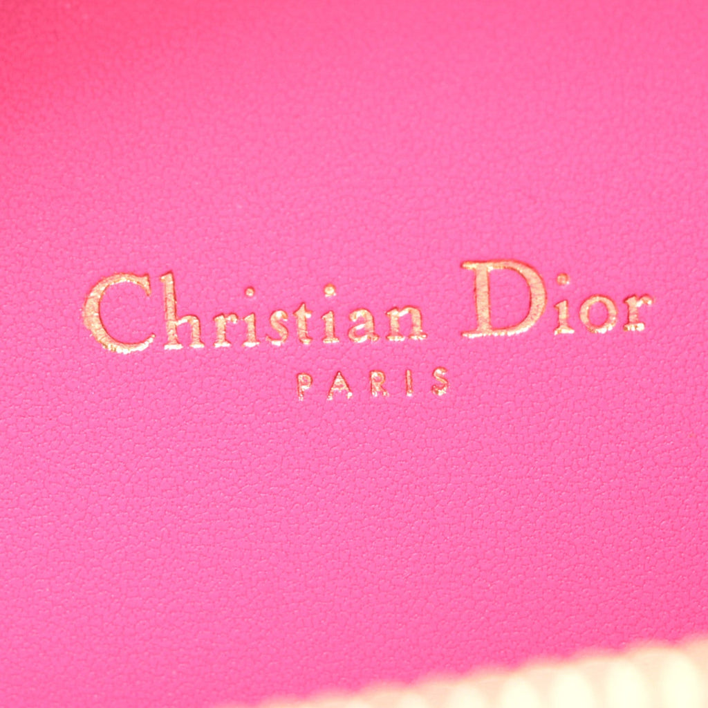 Christian Dior Calfskin CD Signature Oval Crossbody Camera Bag Rani Pink