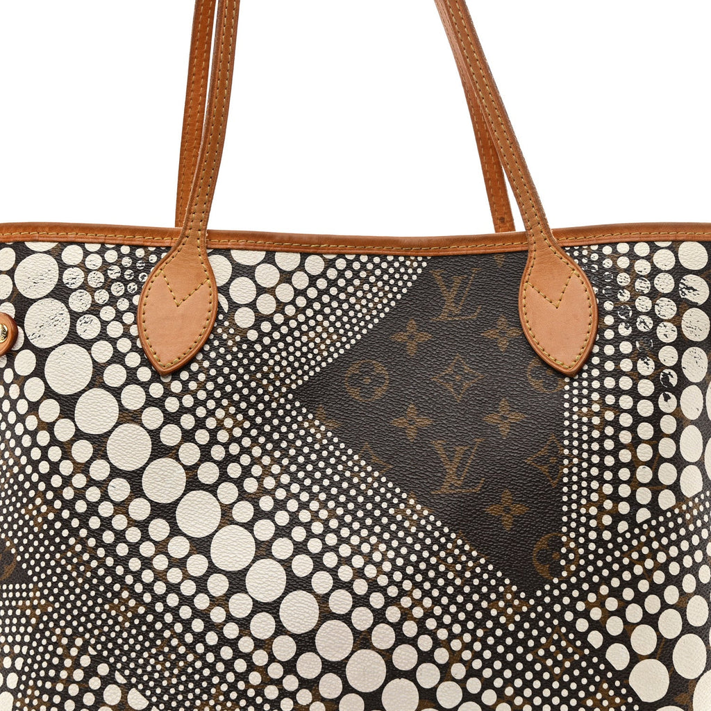 Louis Vuitton Monogram Kusama Waves Neverfull MM White