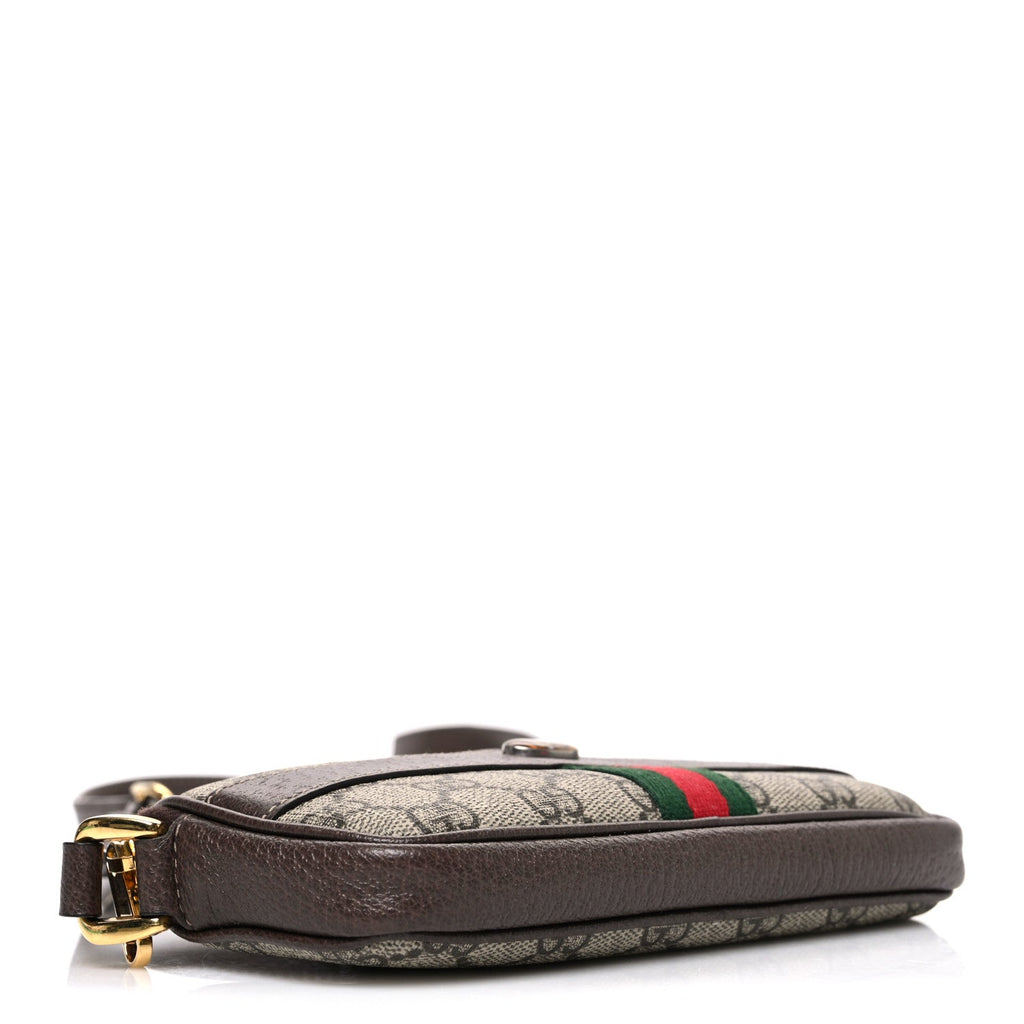 Gucci GG Supreme Monogram Web Mini Ophidia GG Bag Brown