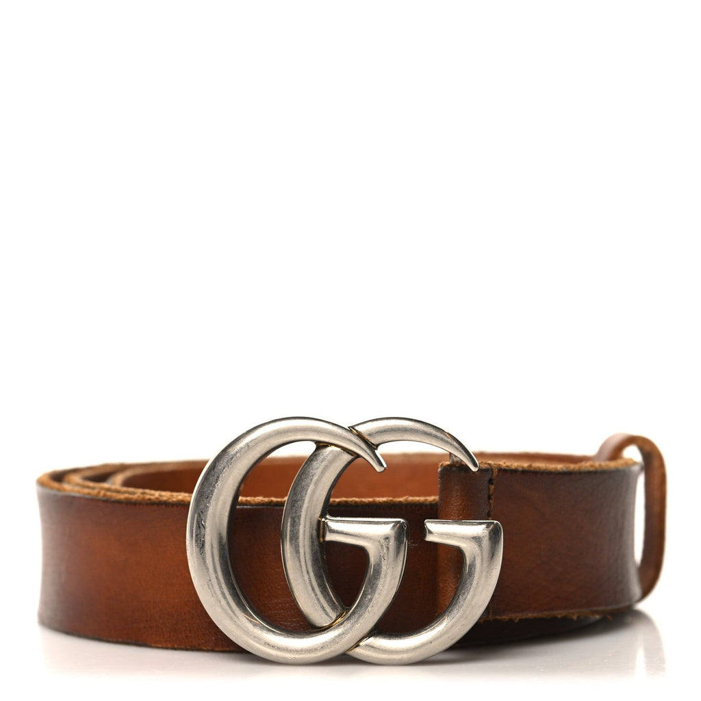 Gucci Cuoio Toscano Nickel Double Double G 30mm Belt 85 34 Cuir
