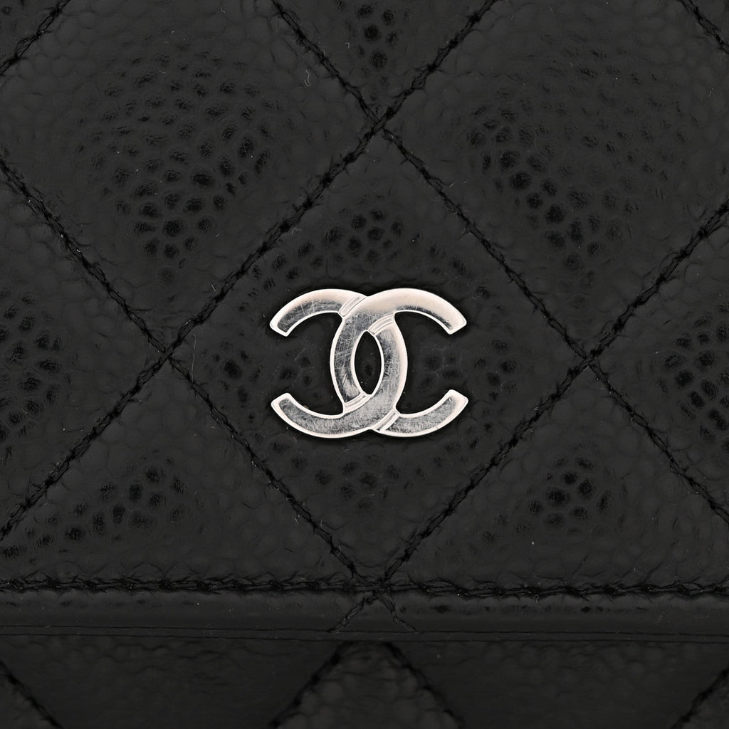 Chanel Caviar Quilted Wallet on Chain WOC Black
