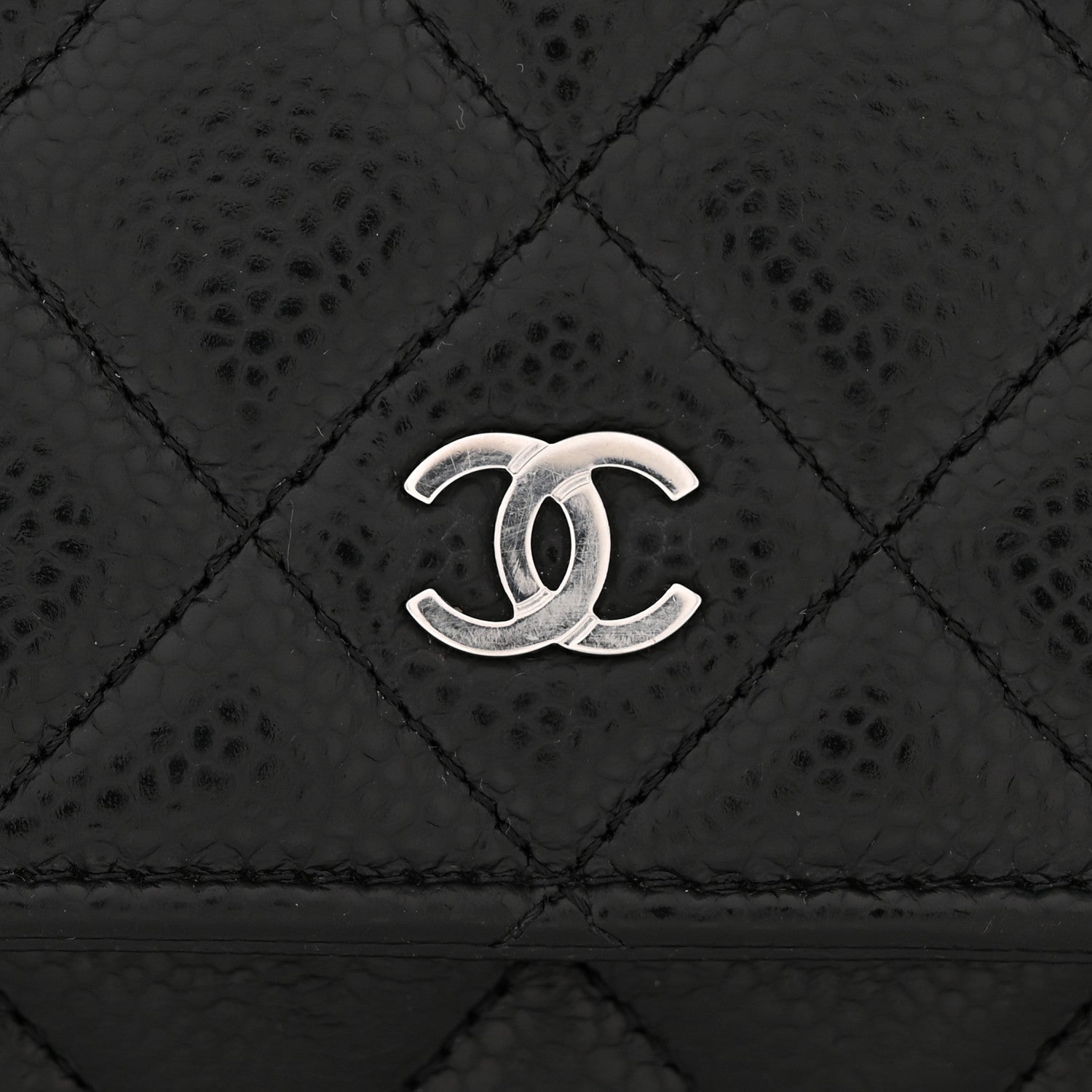 Chanel Caviar Quilted Wallet on Chain WOC Black