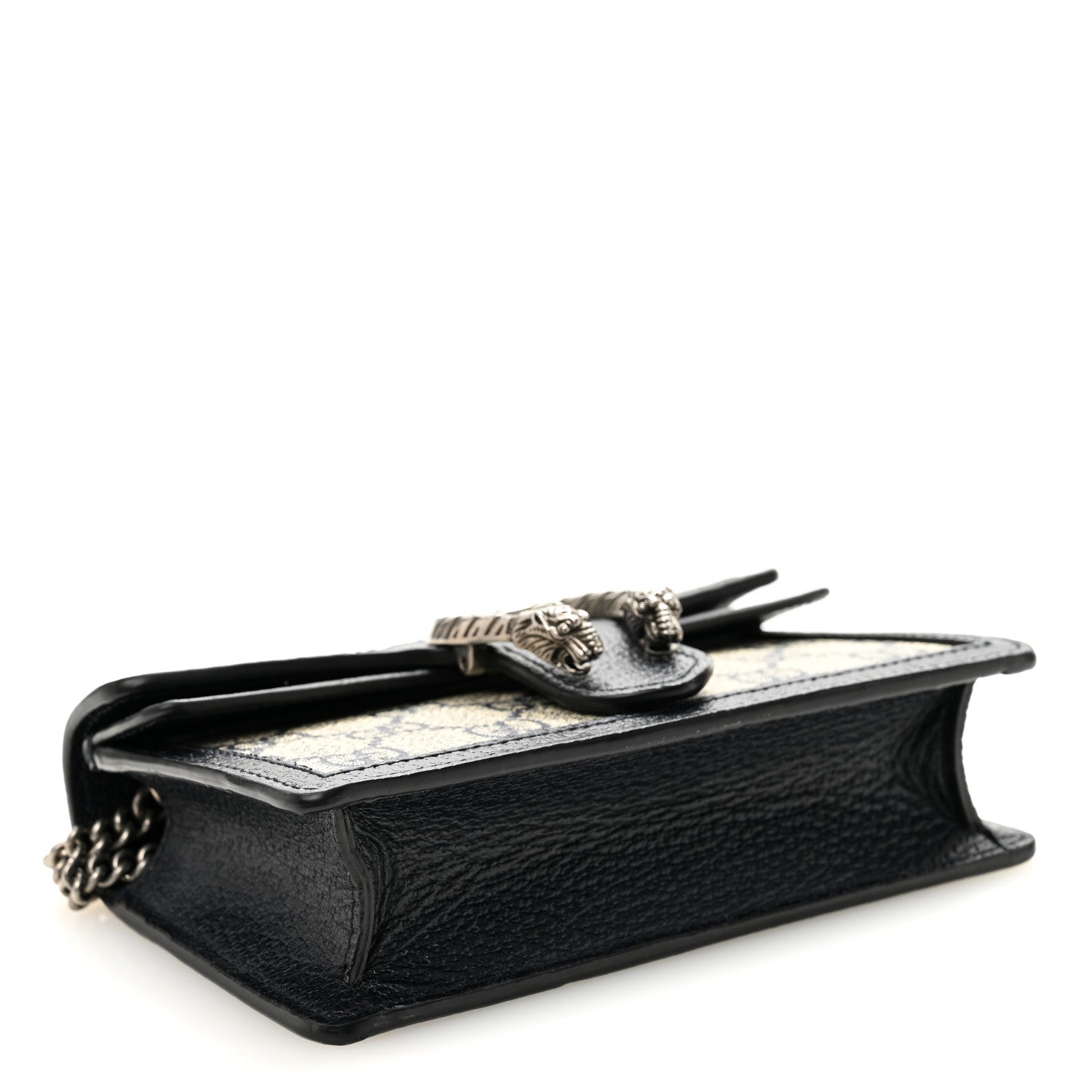 Gucci GG Supreme Monogram Textured Dollar Calfskin Super Mini Dionysus Shoulder Bag Beige Blue
