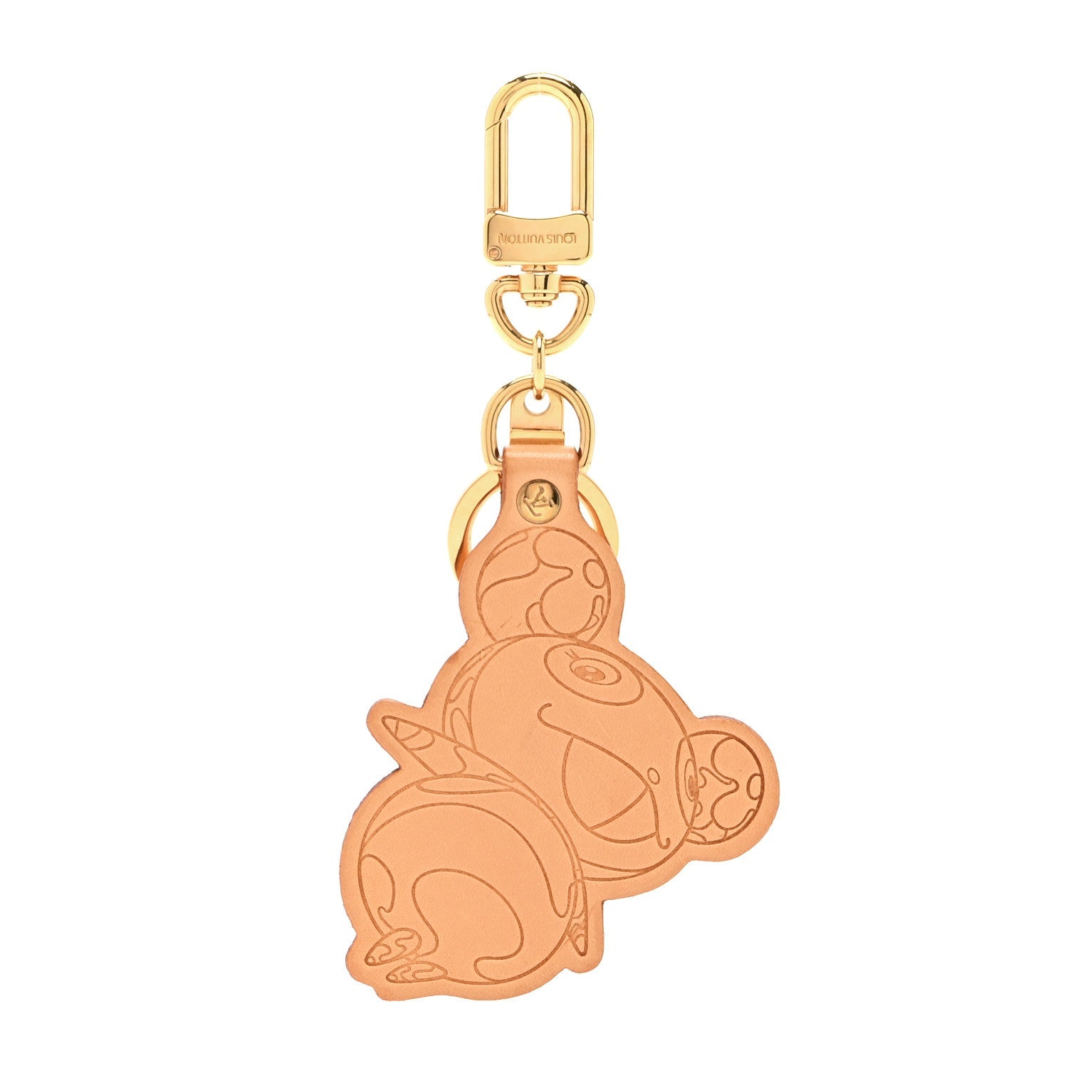 Louis Vuitton Vachetta Monogram Panda Key Ring Bag Charm
