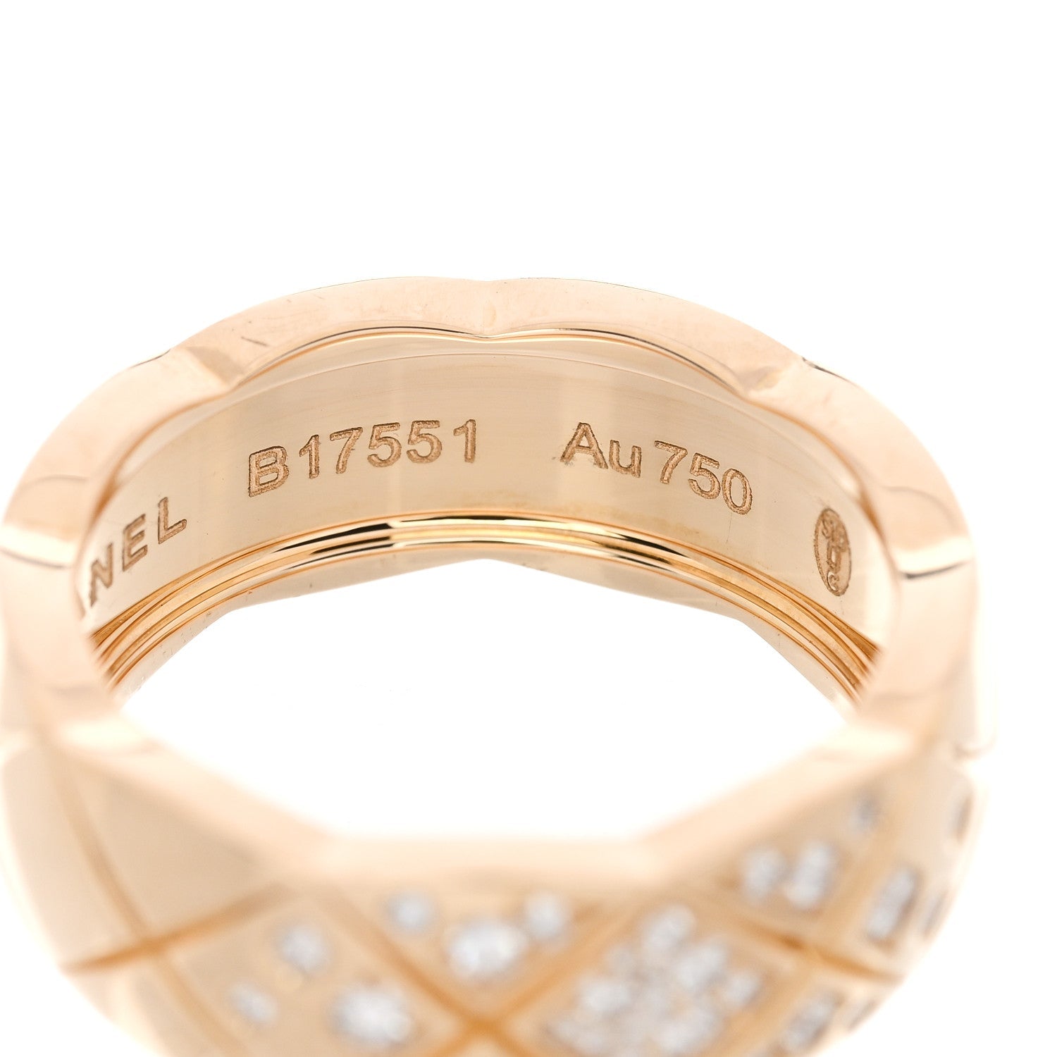 18K Yellow Gold Diamond Small Coco Crush Ring 48 4.5