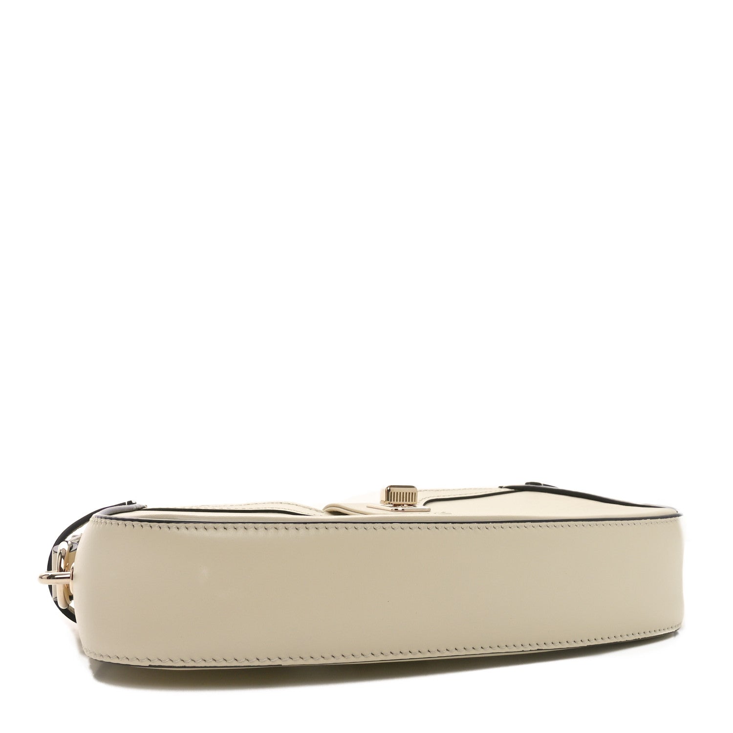 Gucci Calfskin Mini Moon Side Shoulder Bag Ivory