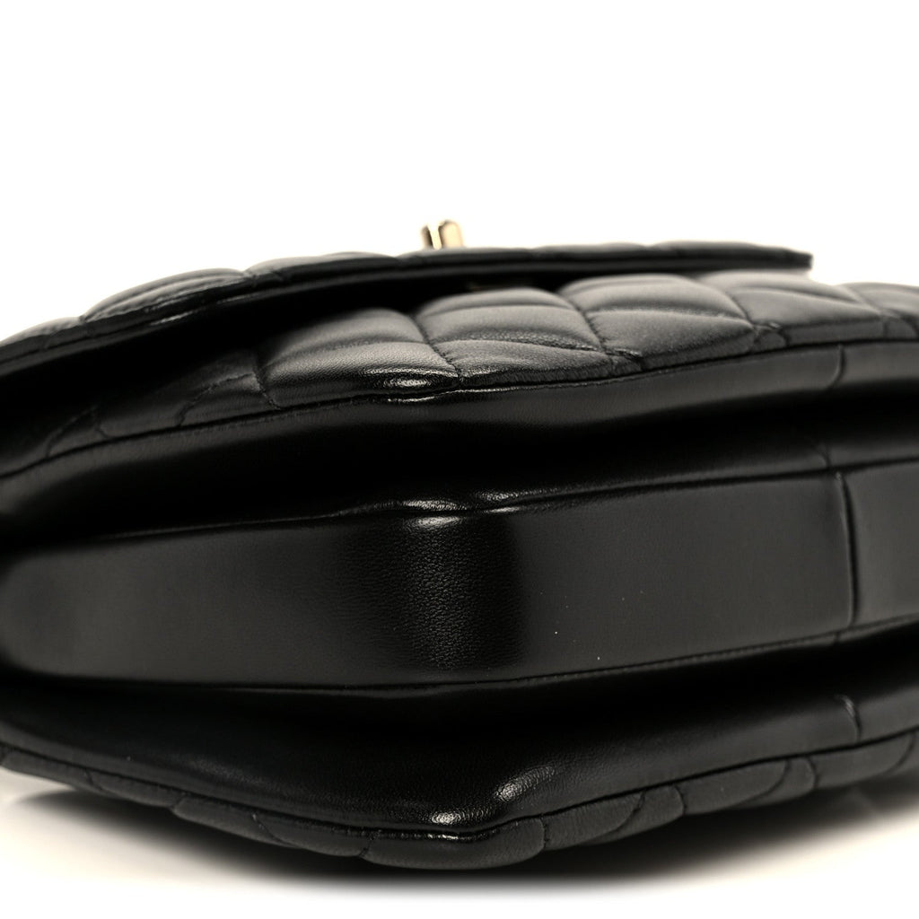 Chanel Lambskin Quilted Small Trendy CC Dual Handle Flap Bag Black