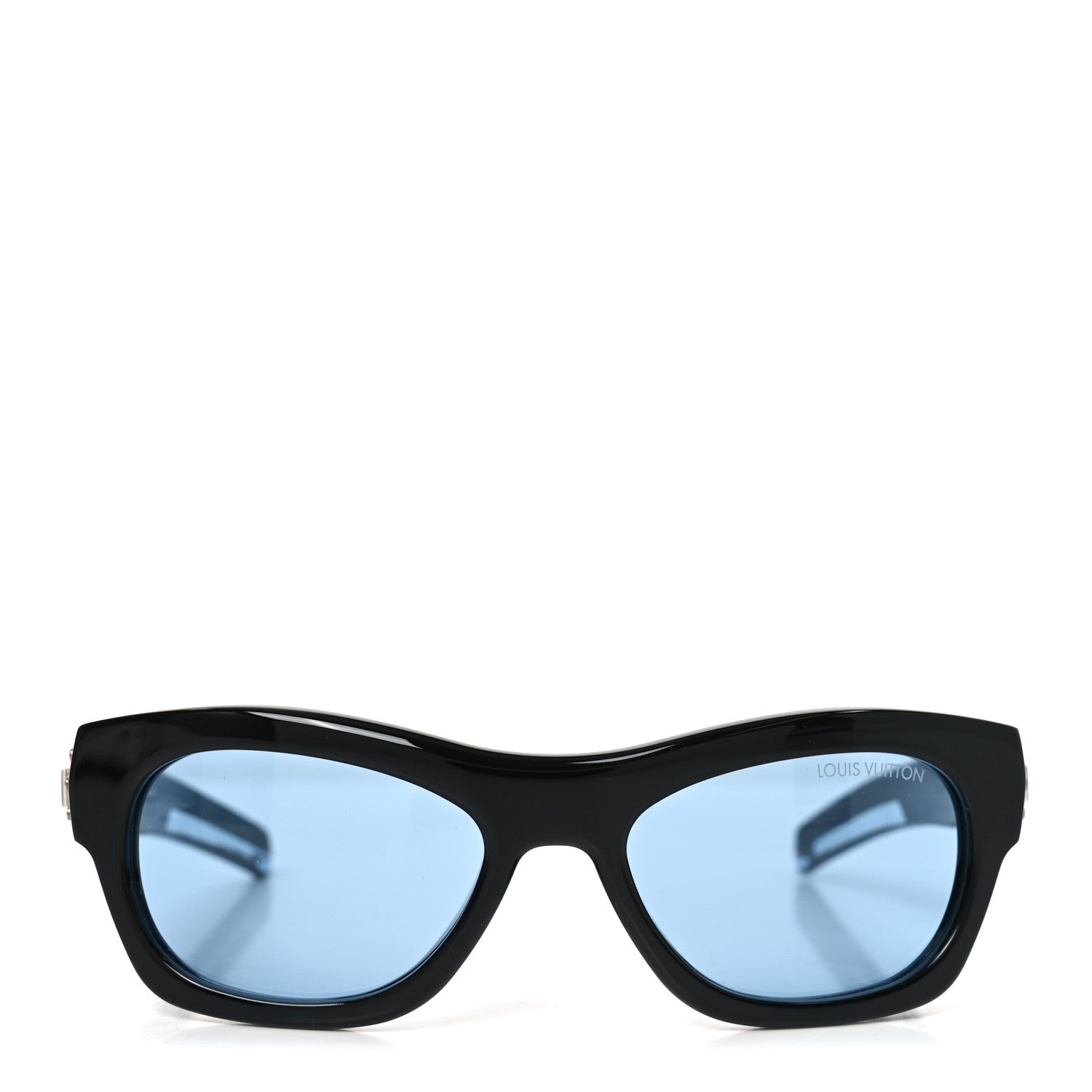 Louis Vuitton Acetate Frog Round Square Sunglasses Z3089U Black Blue