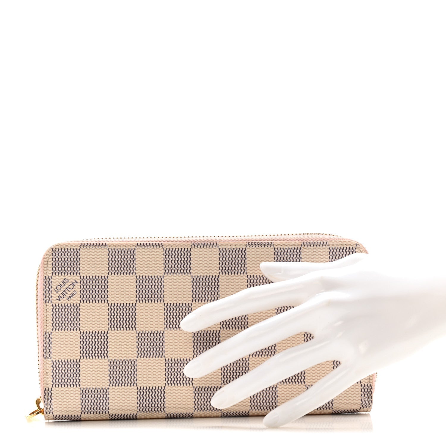 Louis Vuitton Damier Azur Zippy Wallet Rose Ballerine