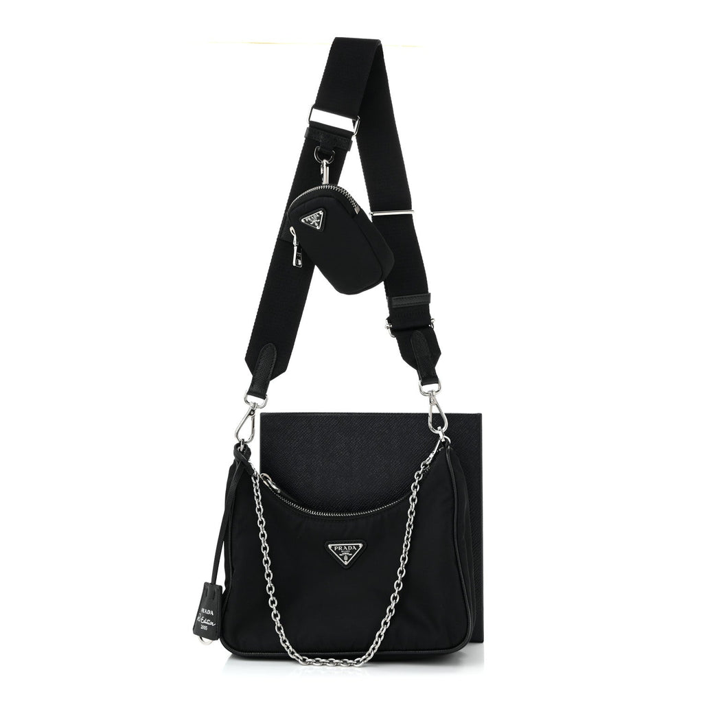Prada Nylon Re-Edition 2005 Shoulder Bag Black