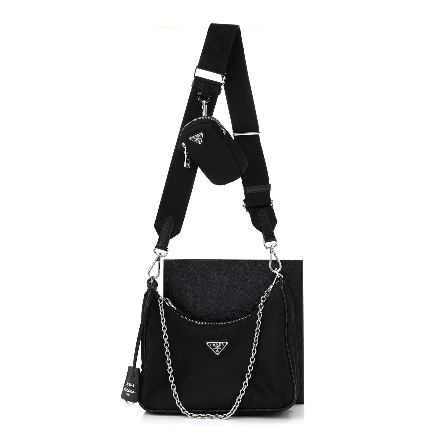Prada Nylon Re-Edition 2005 Shoulder Bag Black