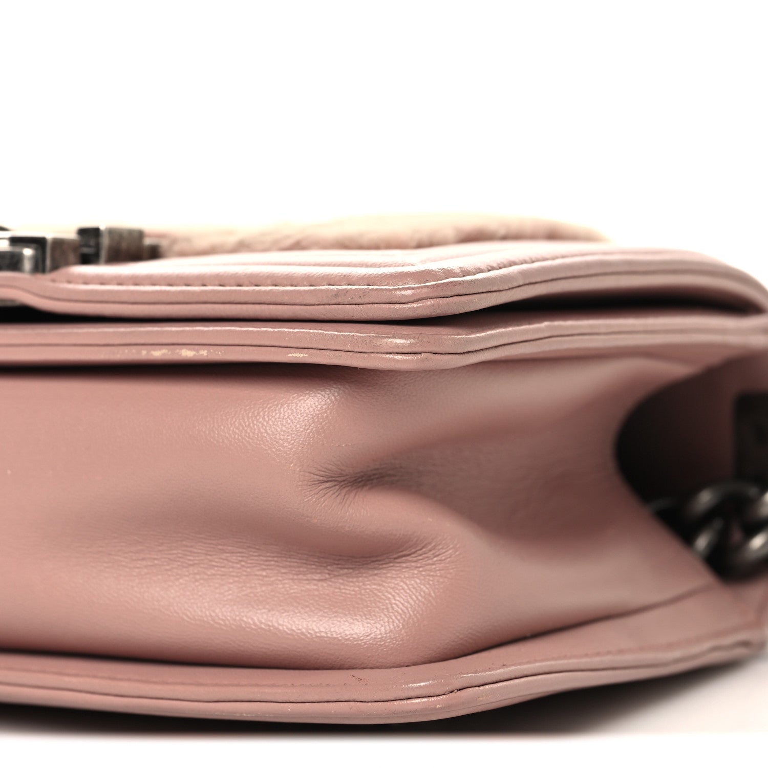 Chanel Fur Calfskin Small Boy Flap Pink
