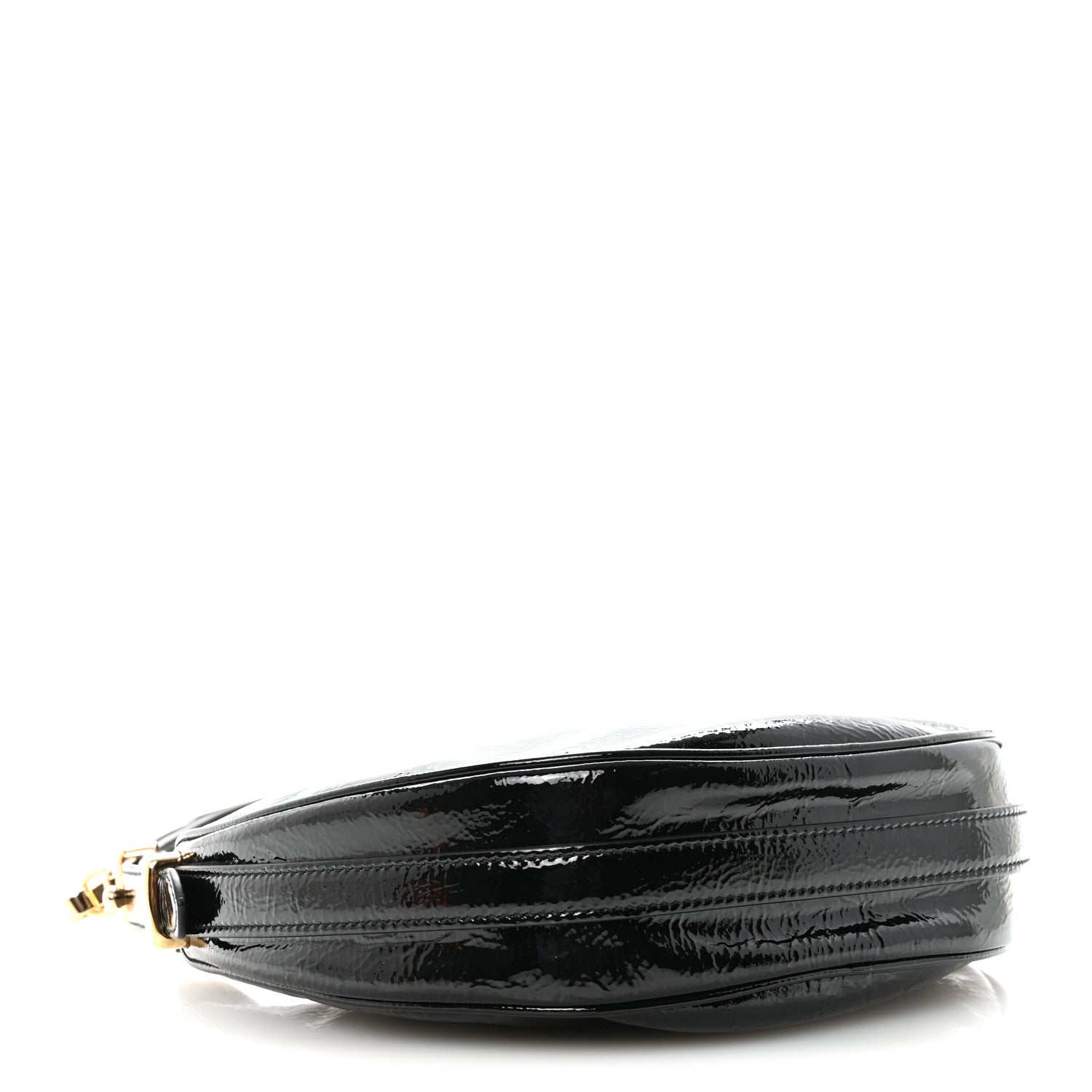 Prada Patent Naplak Arque Shoulder Bag Black