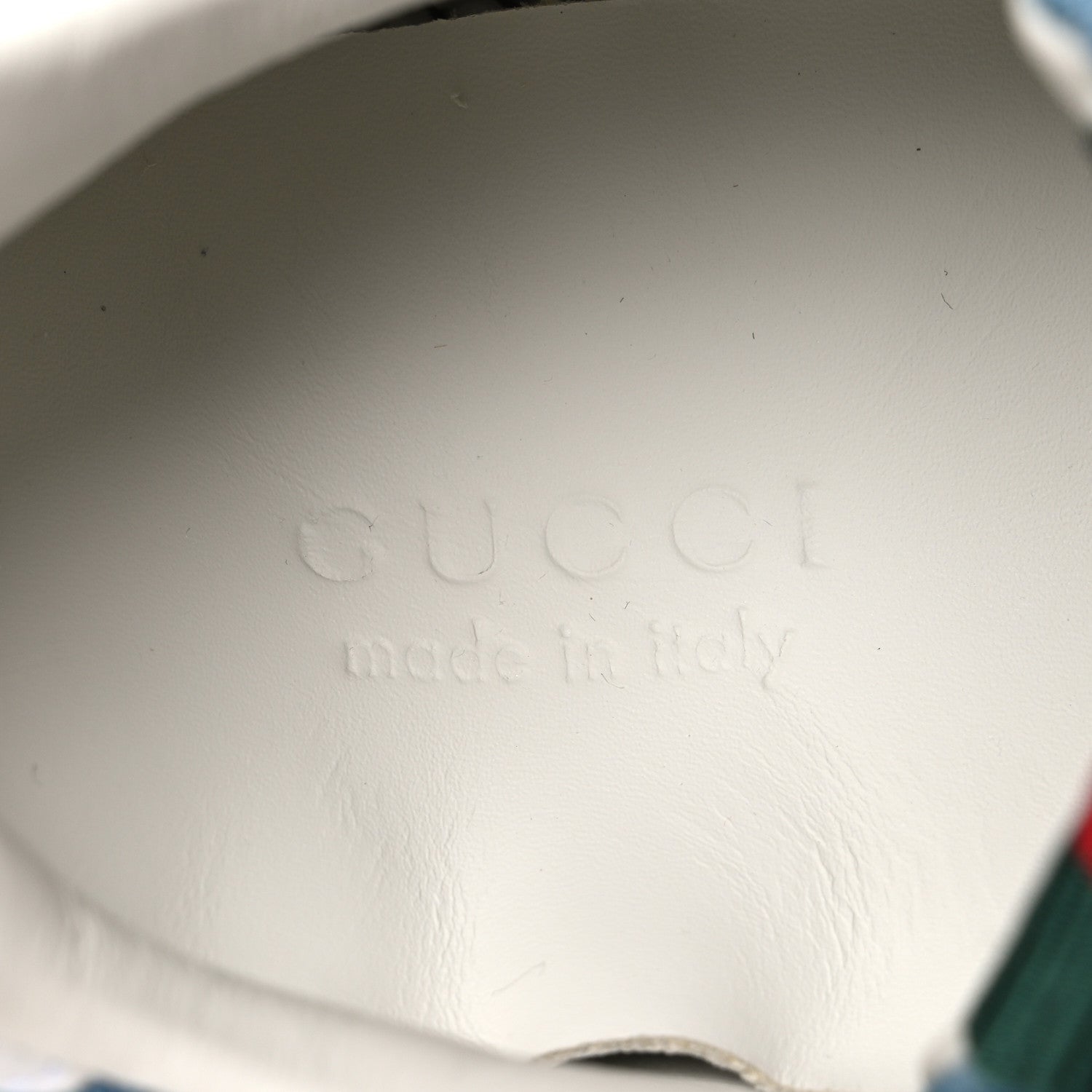 Gucci New Denim Delave GG Monogram Womens Re-Web Sneakers 36 Light Blue Royale