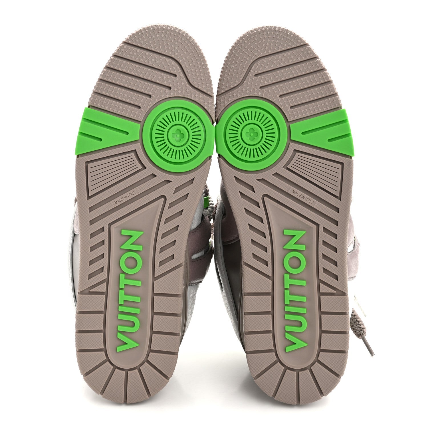 Louis Vuitton Calfskin Mens LV Skate Sneaker 9 Grey Green