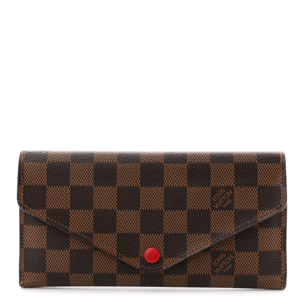 Louis Vuitton Damier Ebene Josephine Wallet Red