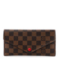 Louis Vuitton Damier Ebene Josephine Wallet Red