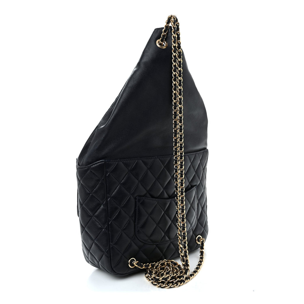Chanel Lambskin Quilted Large In Seoul Backpack Navy