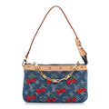 Louis Vuitton LV X TM Monogram Denim Cerises Pochette Accessories Blue