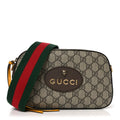 Gucci GG Supreme Monogram Web Neo Vintage Shoulder Bag Beige New Acero Crop