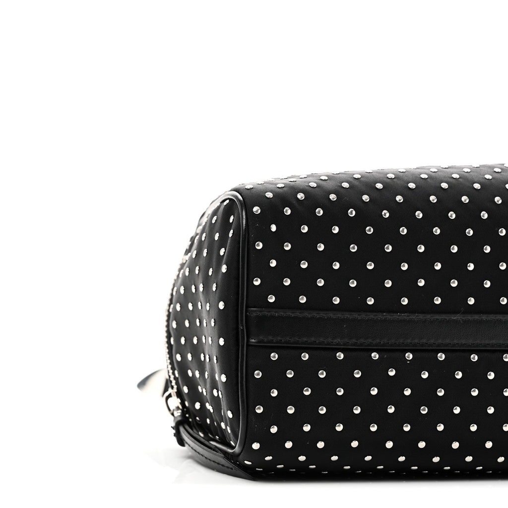 Prada Re-Nylon Studded Shoulder Bag Black
