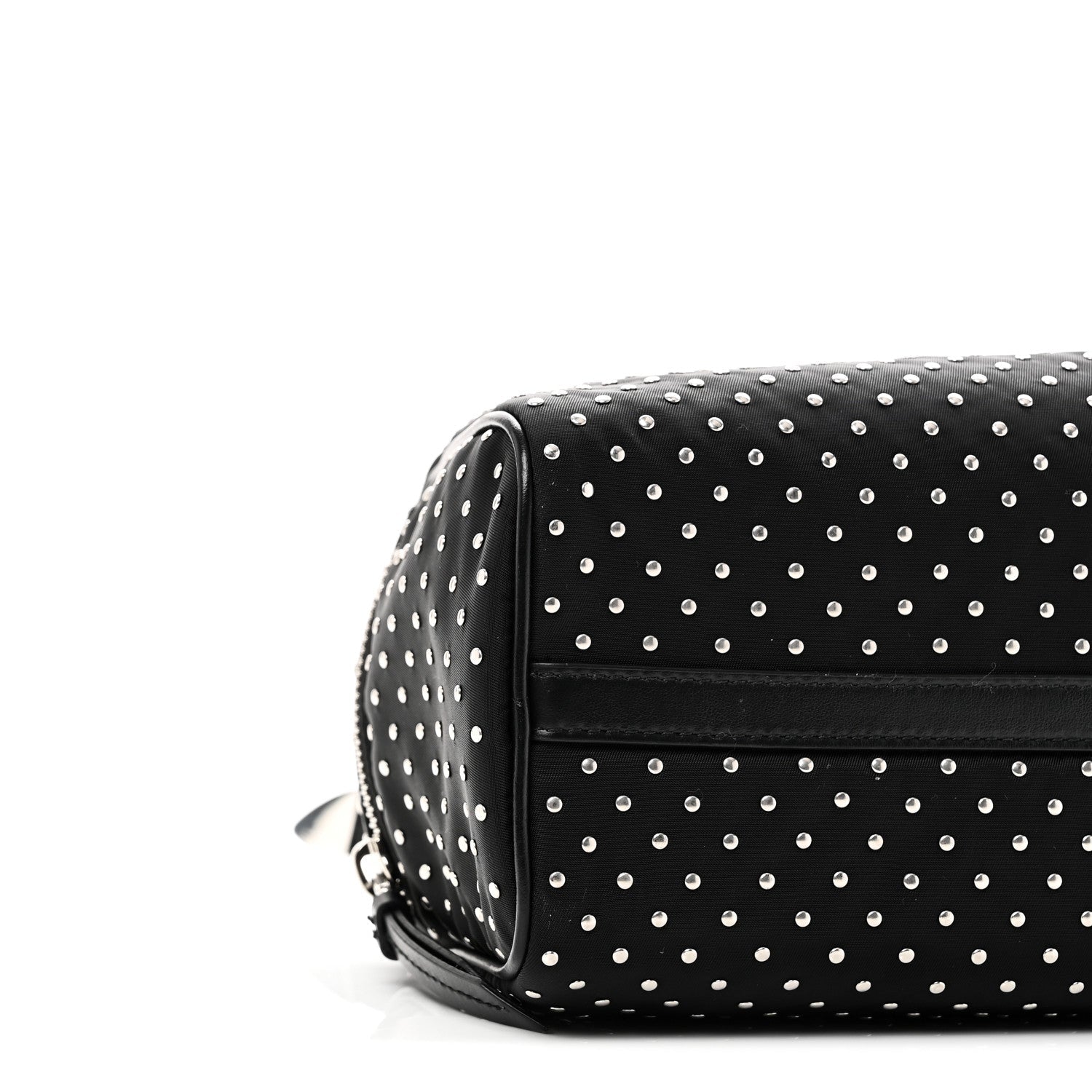 Prada Re-Nylon Studded Shoulder Bag Black