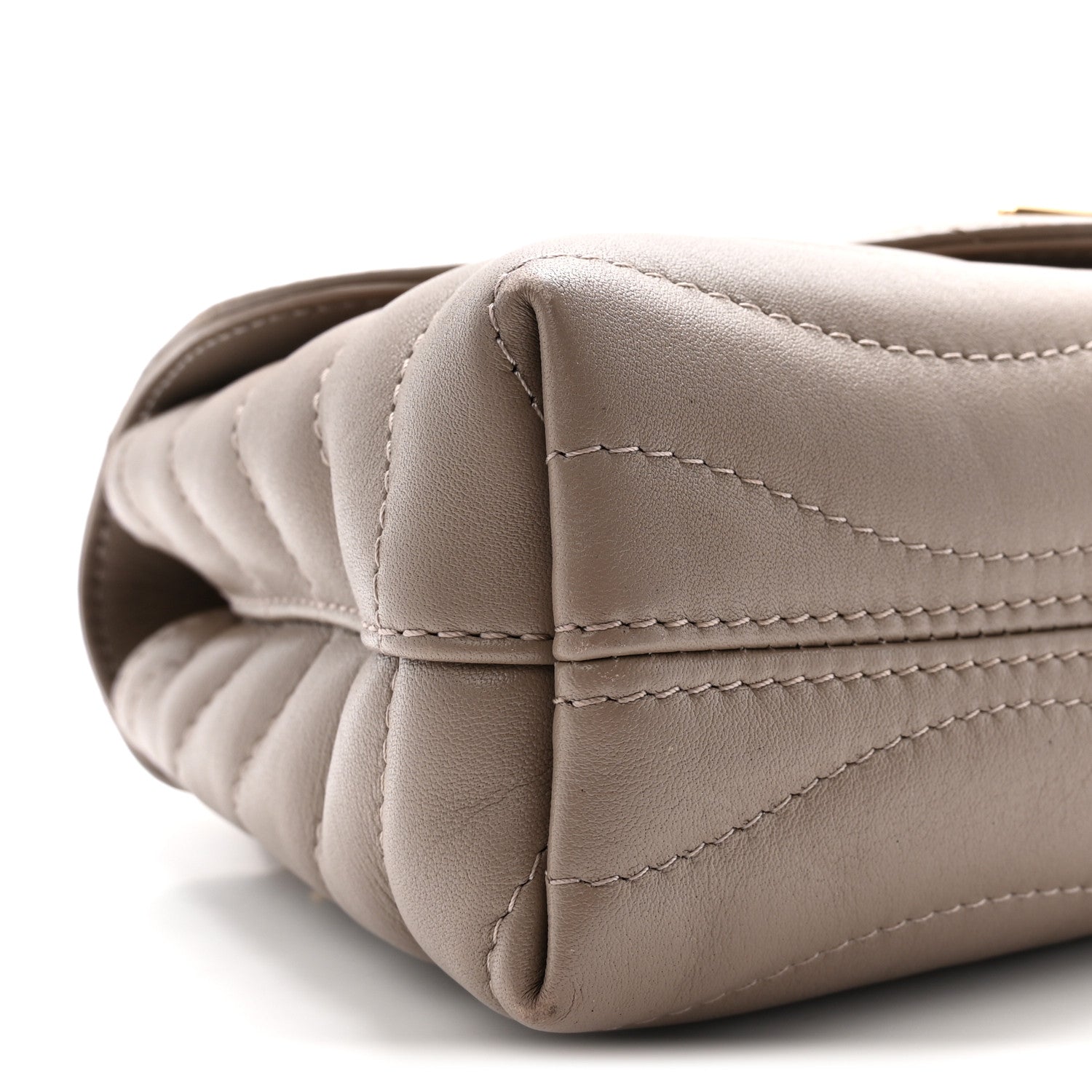 Louis Vuitton Calfskin LV New Wave Chain Bag Taupe