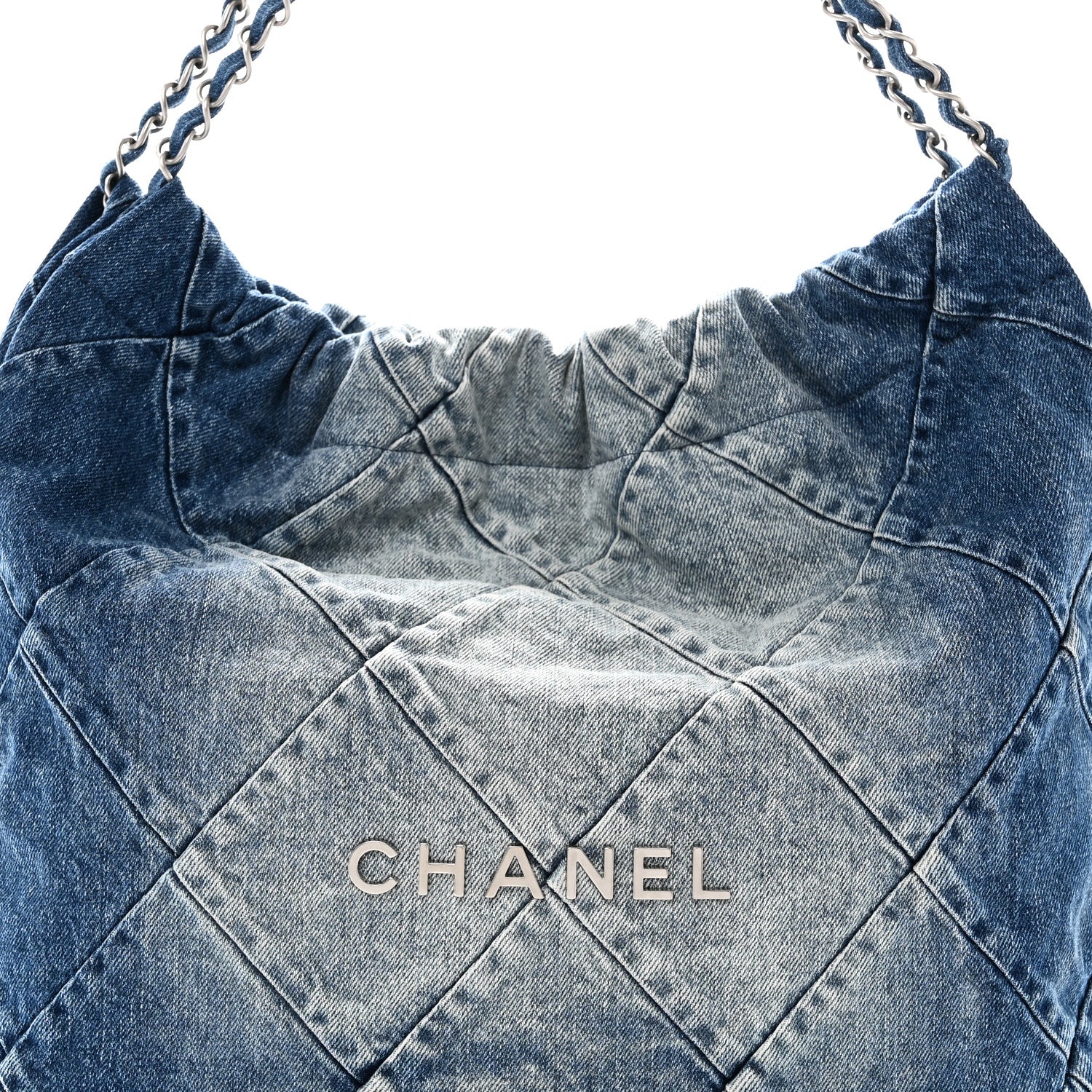 Chanel Denim Quilted Chanel 22 Blue