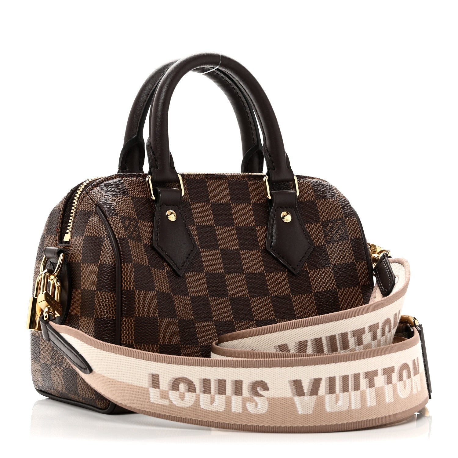 Louis Vuitton Monogram Speedy Bandouliere 20 Beige