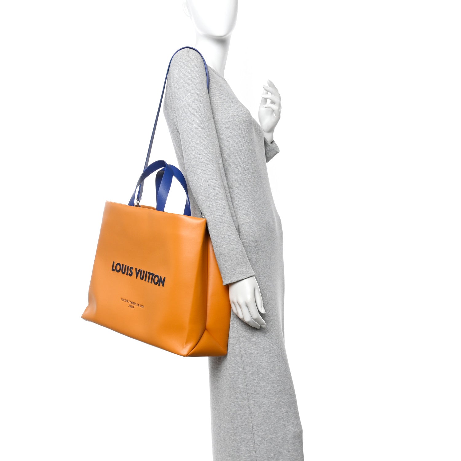 Louis Vuitton Cowhide Shopper Bag MM Safran