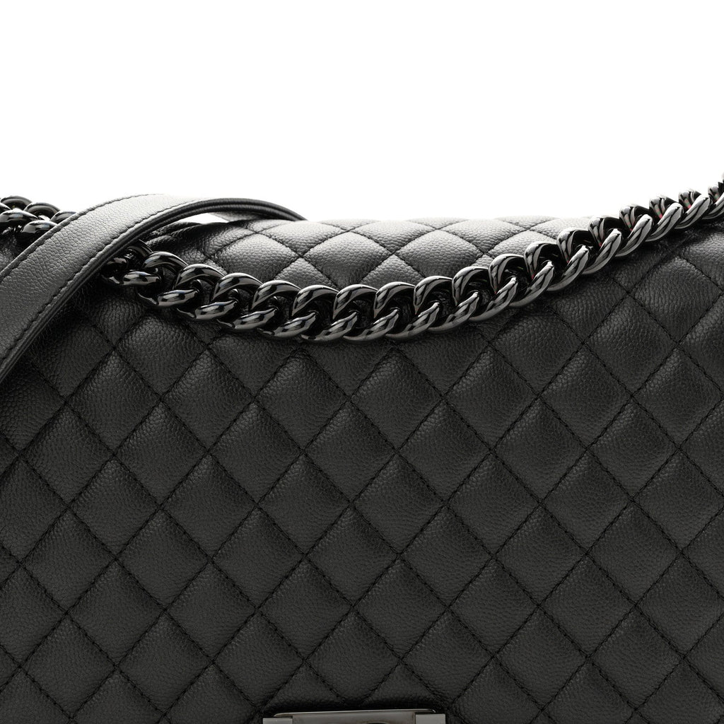 Chanel Caviar Quilted New Medium Boy Flap So Black