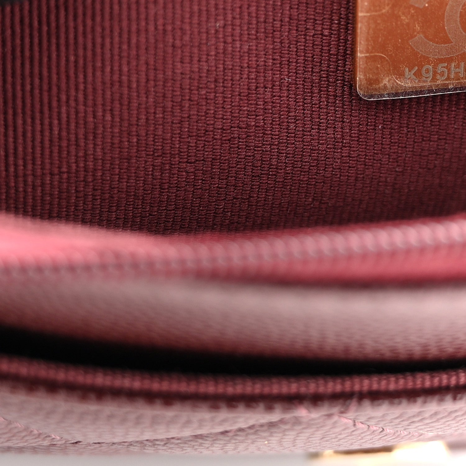 Chanel Shiny Caviar Quilted Strass Wallet On Chain WOC Bordeaux
