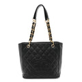 Chanel Caviar Quilted Petit Shopping Tote PST Black