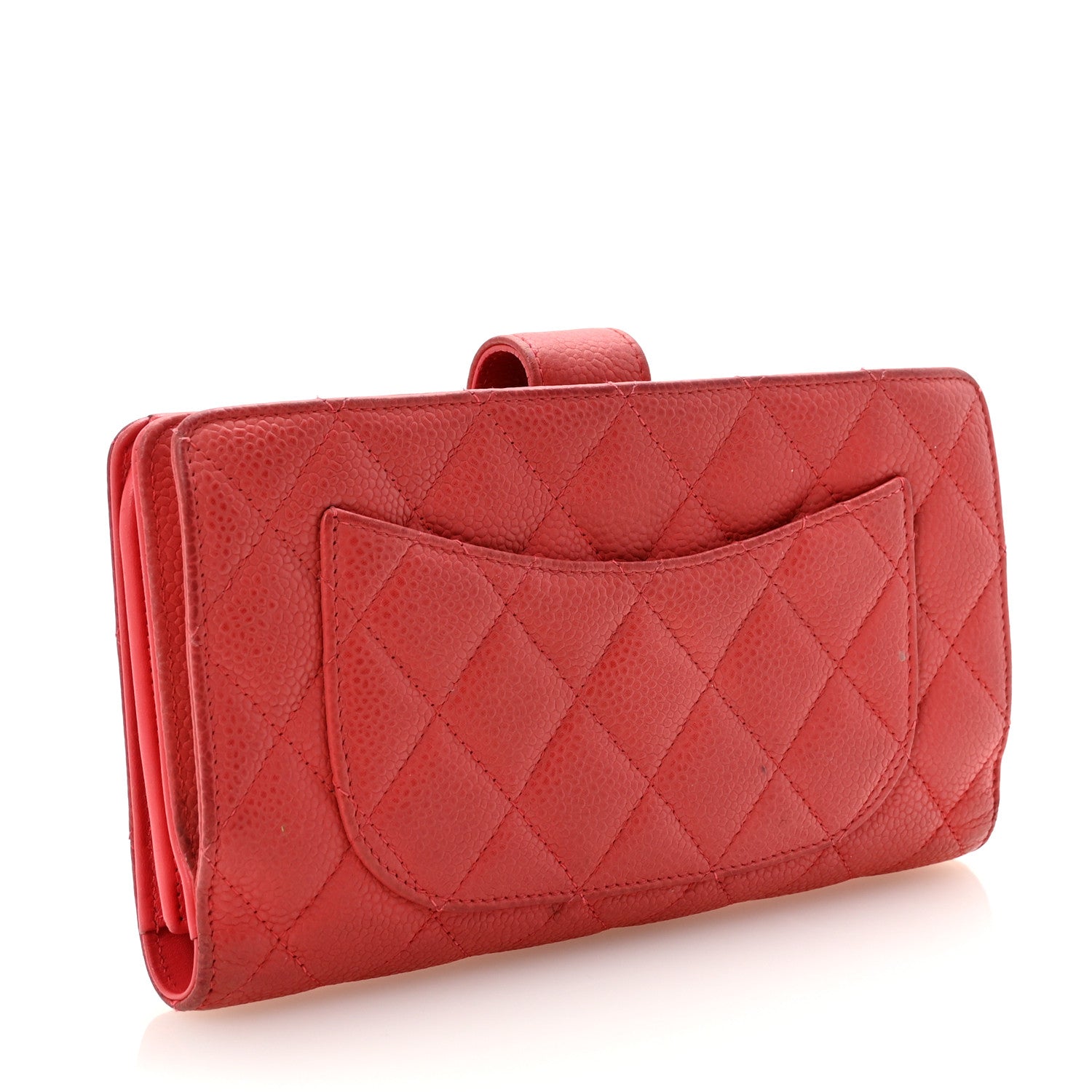 Caviar Quilted CC French Wallet Pink