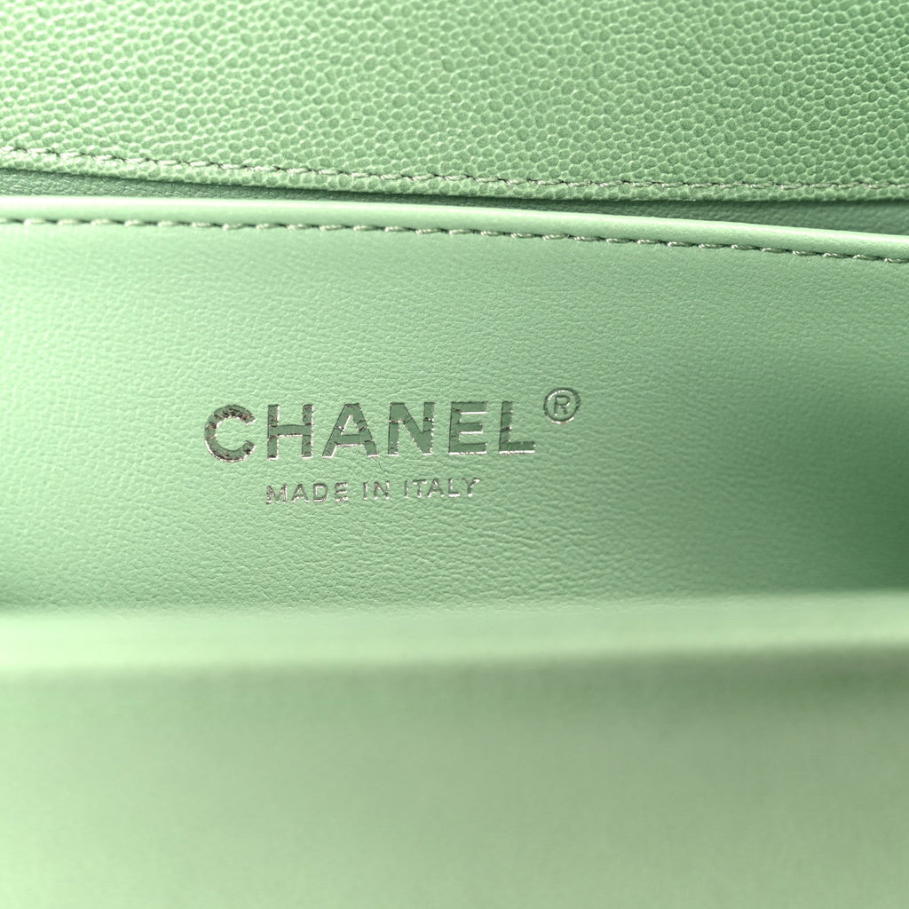 Chanel Caviar Quilted Medium Boy Flap Green