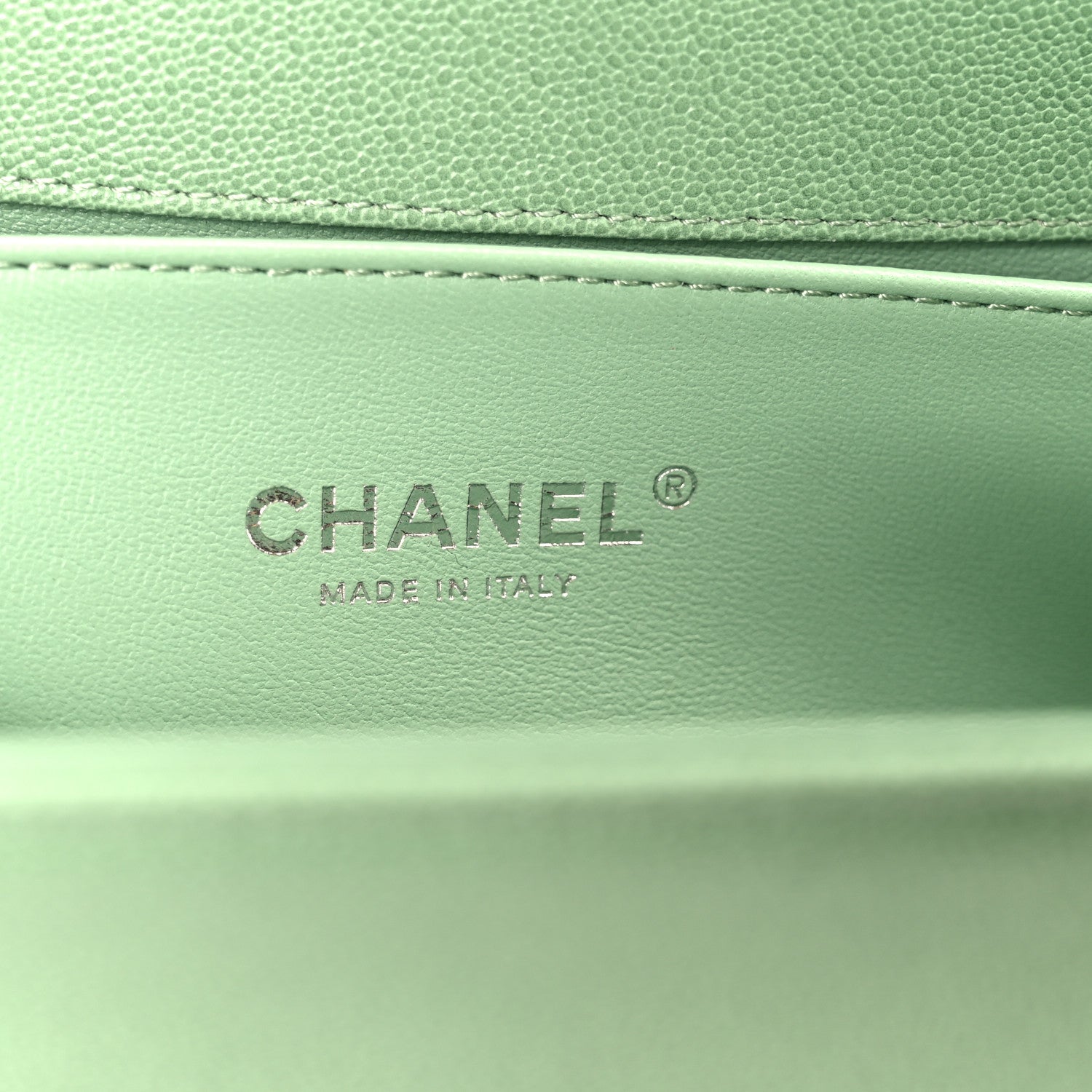 Chanel Caviar Quilted Medium Boy Flap Green