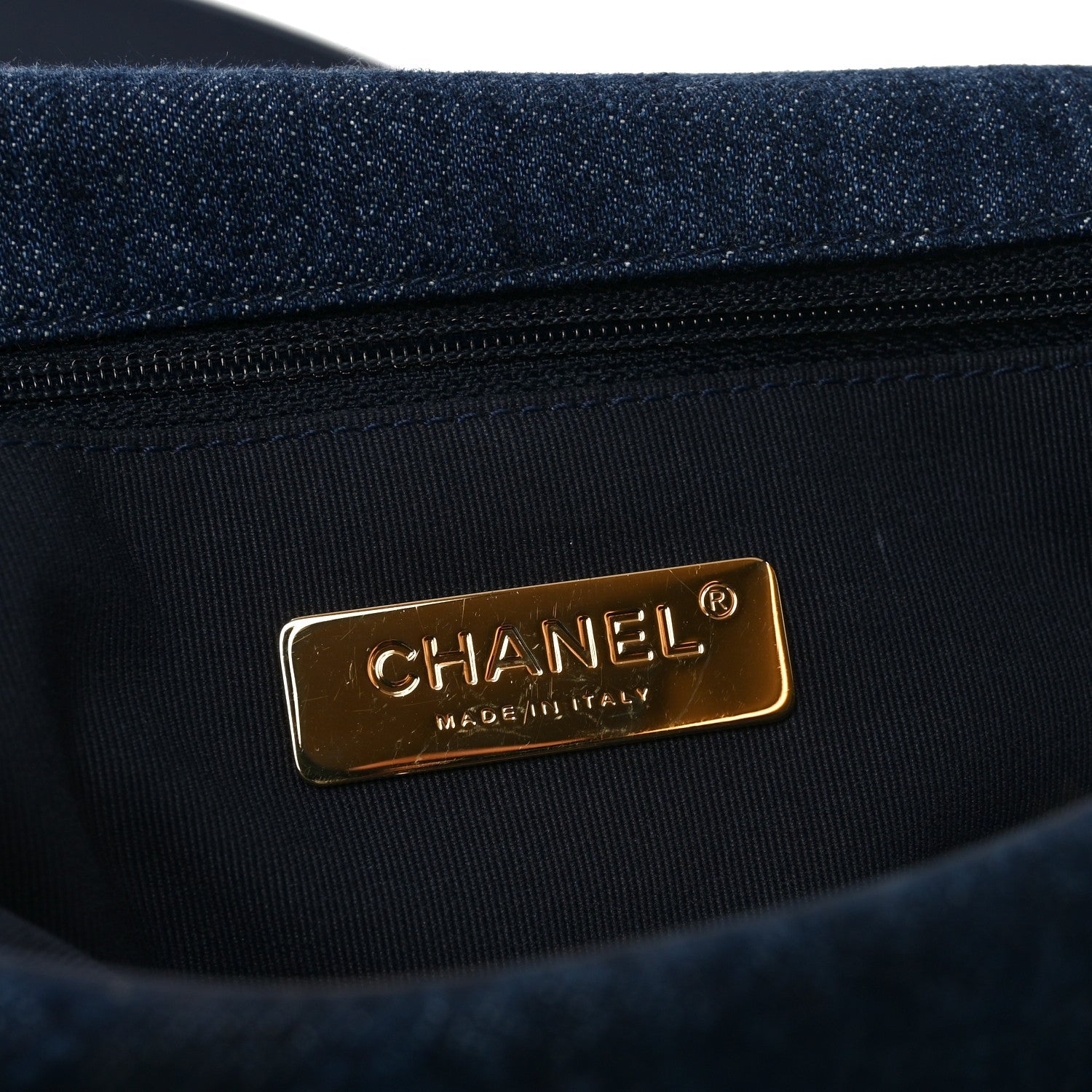 Chanel Denim Quilted Medium Chanel 19 Flap Blue