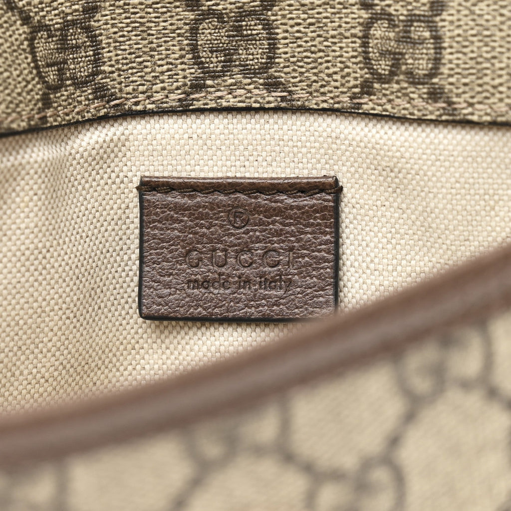 Gucci GG Supreme Monogram Neo Vintage Web Belt Bag Brown