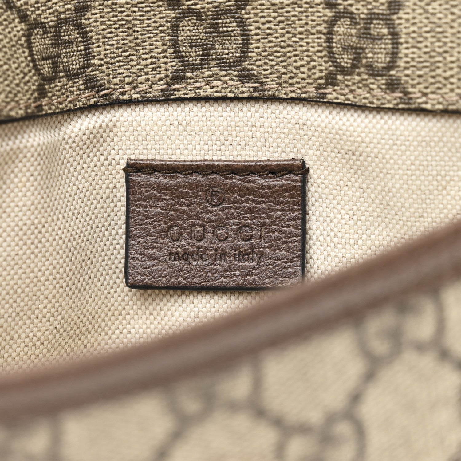 Gucci GG Supreme Monogram Neo Vintage Web Belt Bag Brown