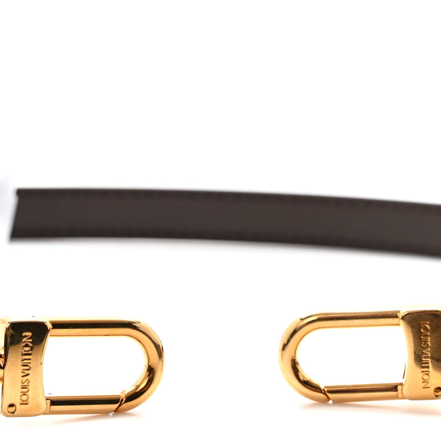 Louis Vuitton Calfskin 16mm Adjustable Shoulder Strap Ebene
