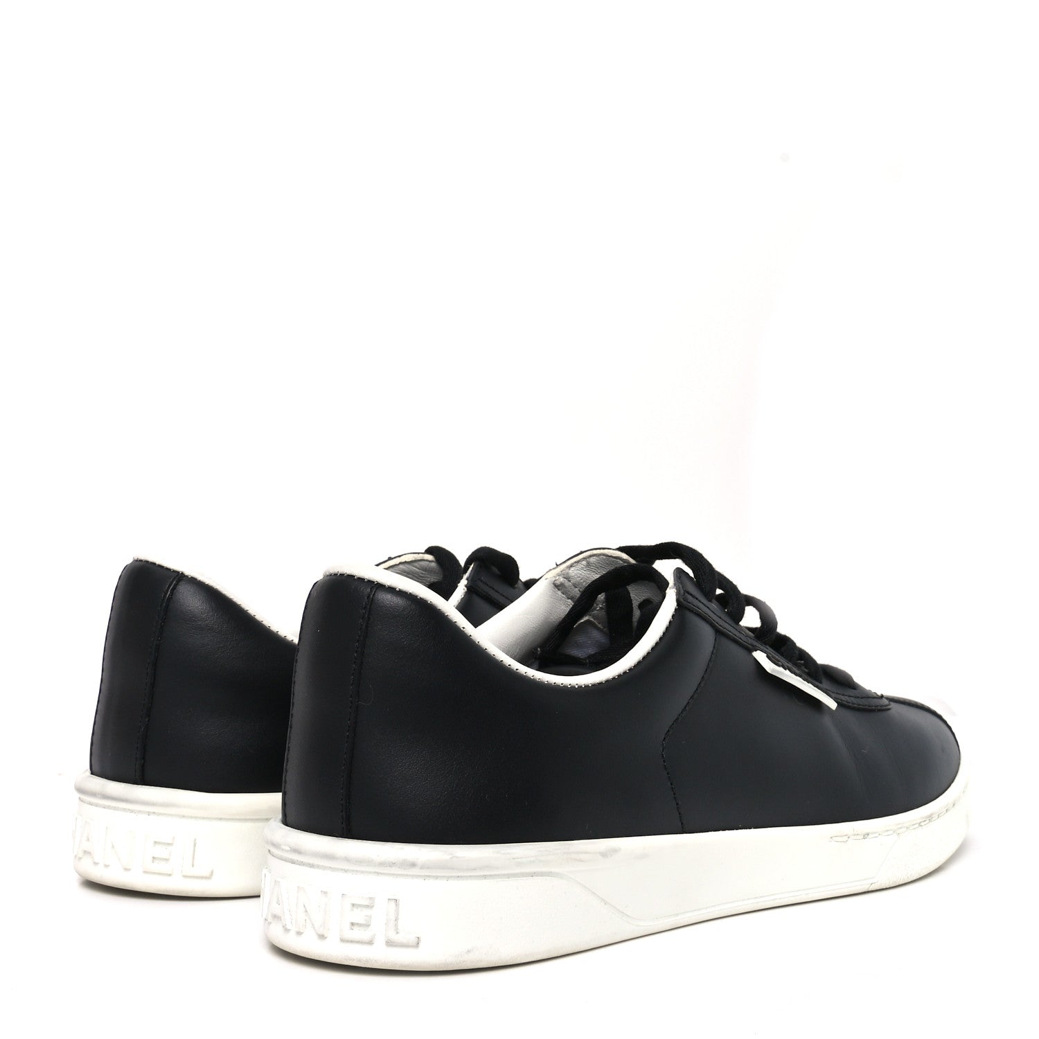 Calfskin CC Uniform Womens Sneakers 39 Black