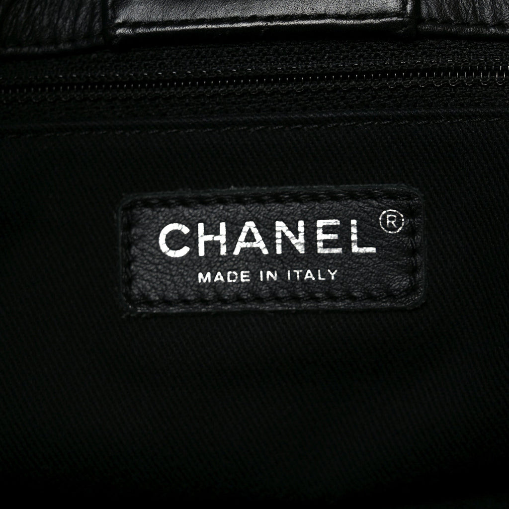 Chanel Calfskin Perforated Up In The Air Tote Black
