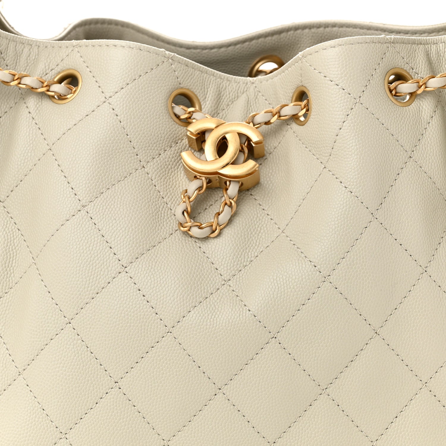Chanel Caviar Quilted Small Chanel 25 Handbag Light Grey