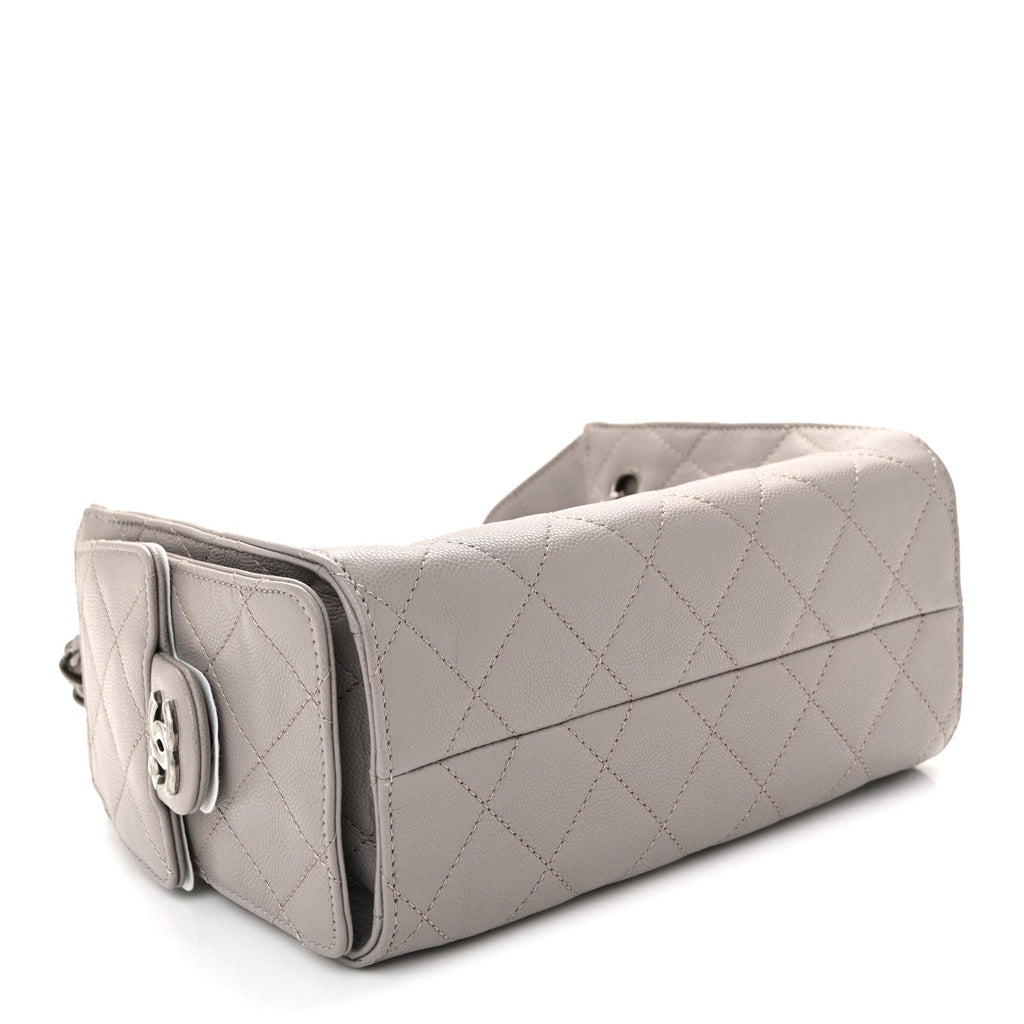 Chanel Caviar Quilted Mini Chanel 25 Handbag Dark Grey