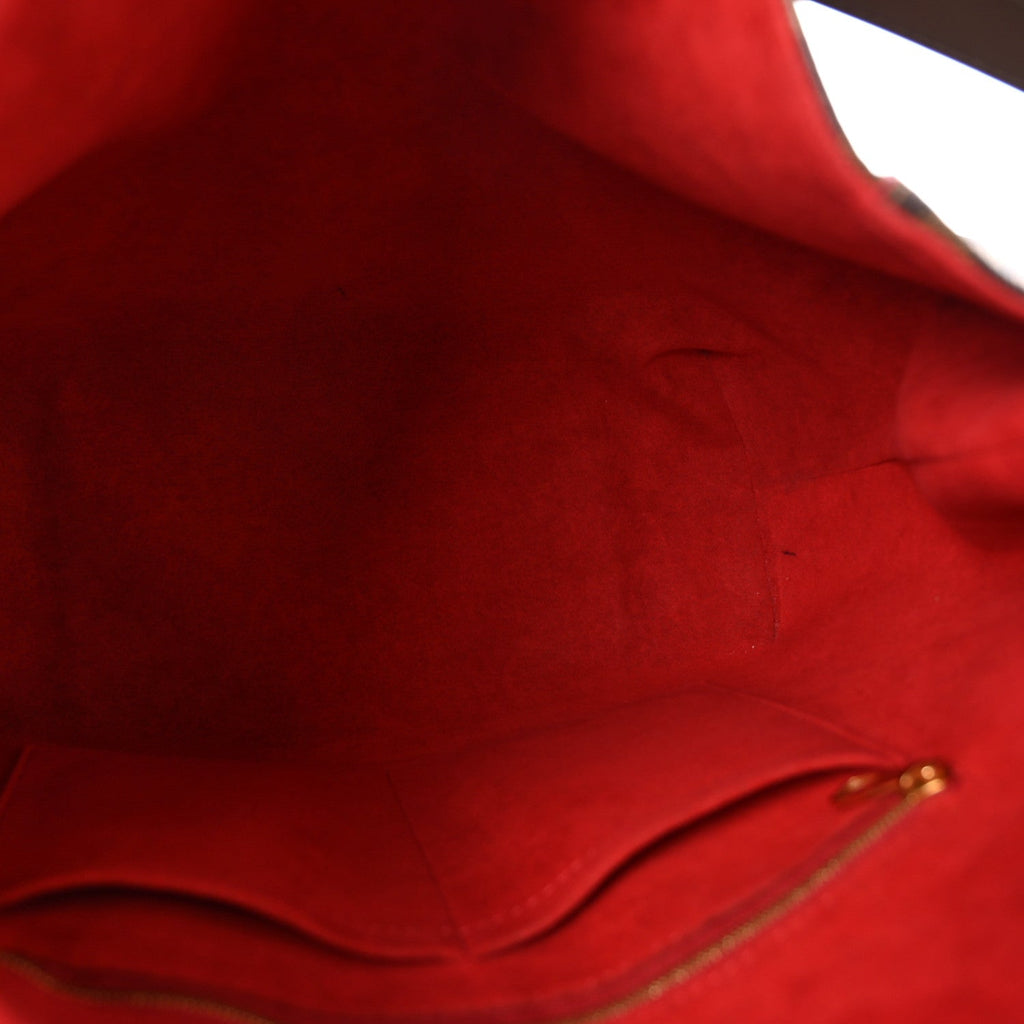 Louis Vuitton Damier Ebene Caissa Hobo Cherry