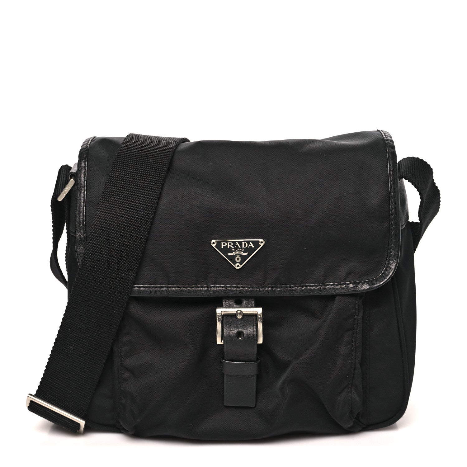 Prada Nylon Vela Messenger Black