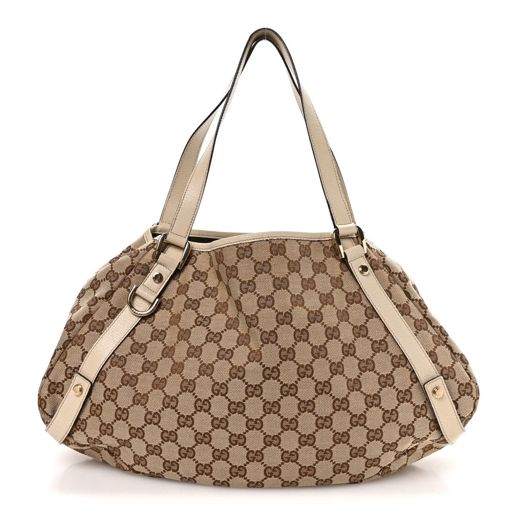 Gucci Monogram Medium Abbey Shoulder Bag Off White
