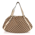 Gucci Monogram Medium Abbey Shoulder Bag Off White